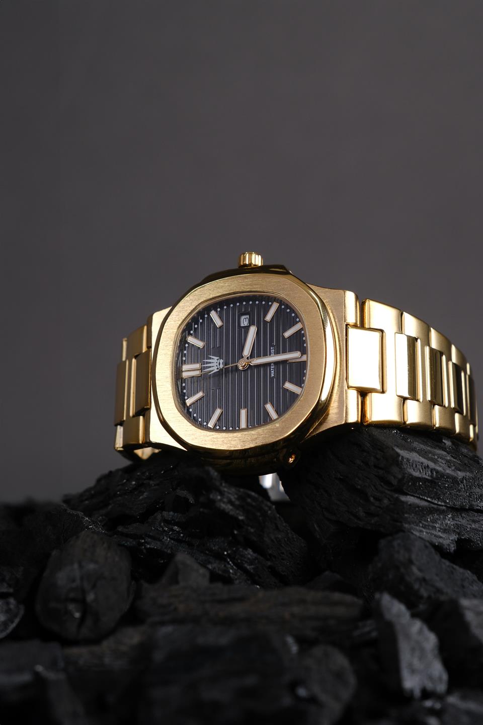 Vector Gold Siyah Çelik Kol Saati