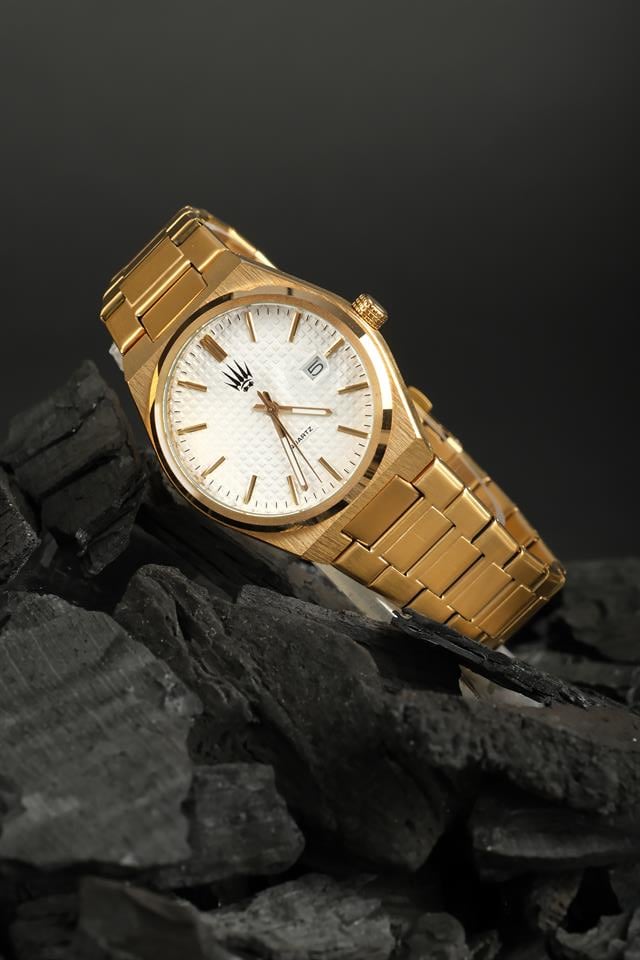 Vortex Gold BEYAZ Çelik Kol Saati