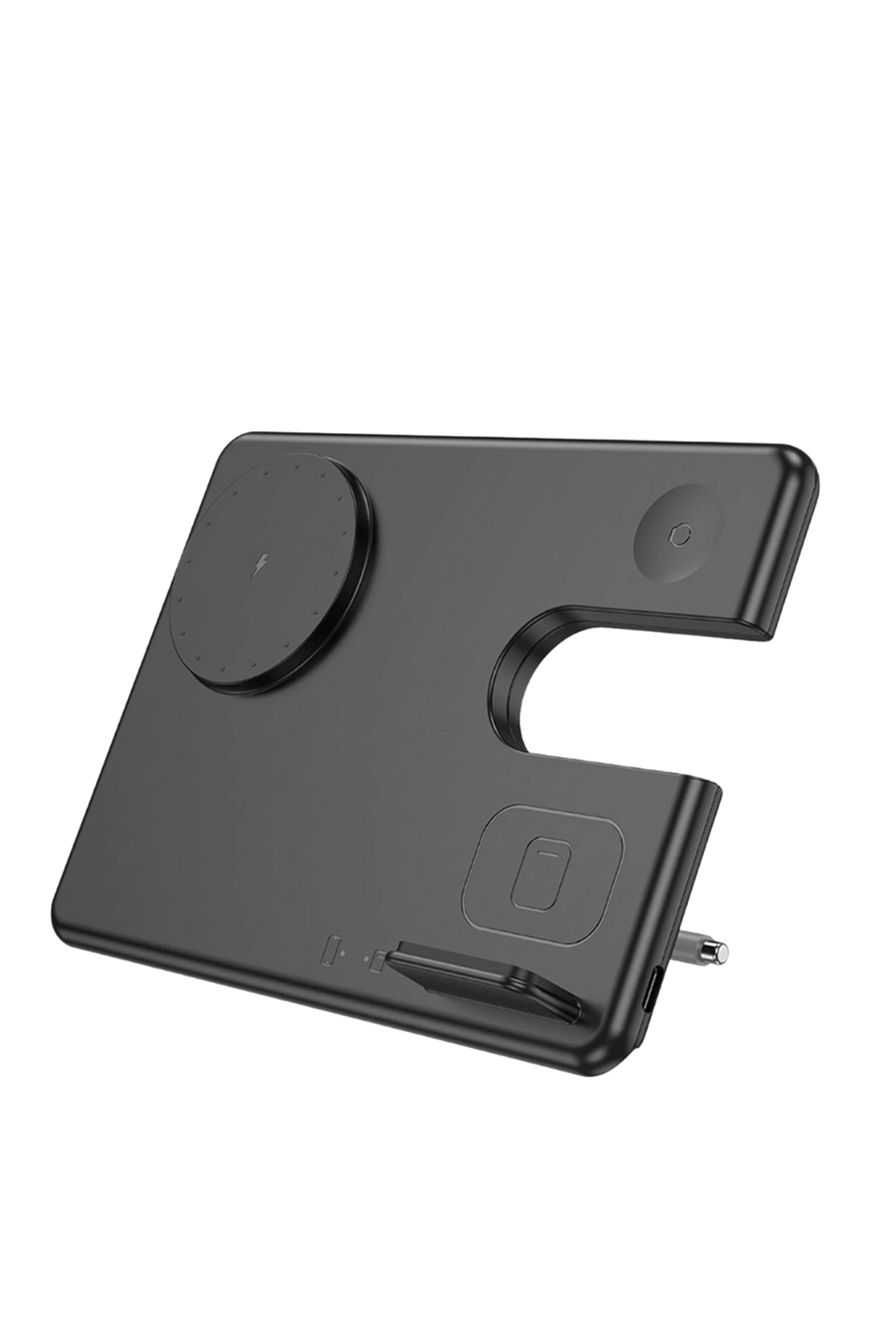 MagDesk 15W Hızlı Şarj Katlanabilir 3lü Stand.Type-C Girişli Güç Merkezi