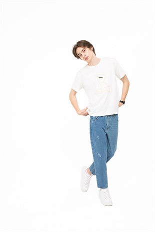 HAPPINESS T-SHIRT BEYAZ