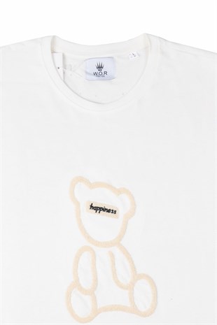 HAPPINESS T-SHIRT BEYAZ
