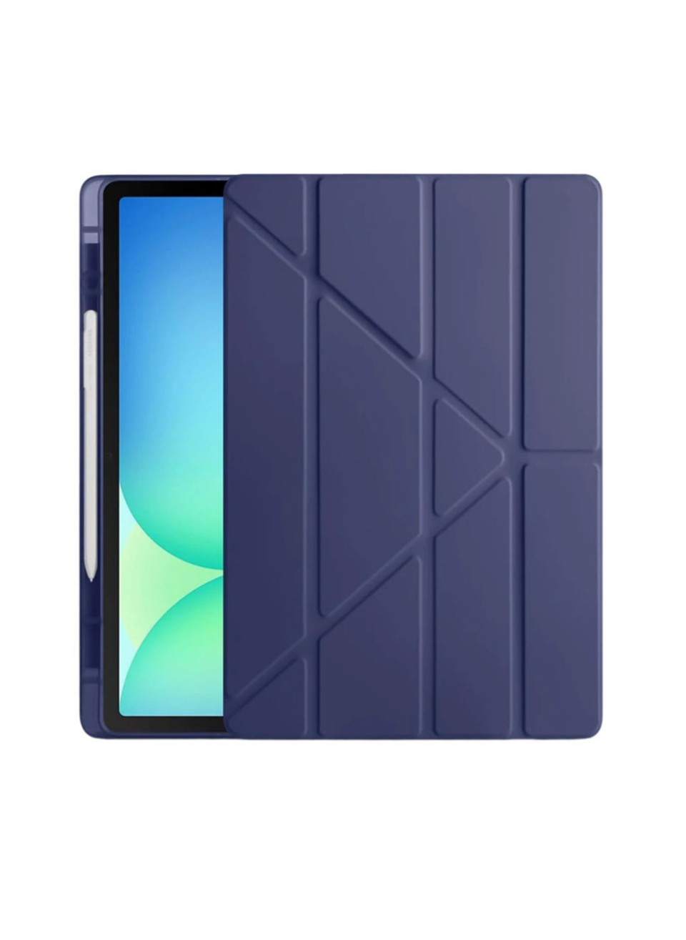 HopCase iPad Pro 11 (2024) Kılıf Kalemlikli Hugo Tablet Kılıfı -Lacivert