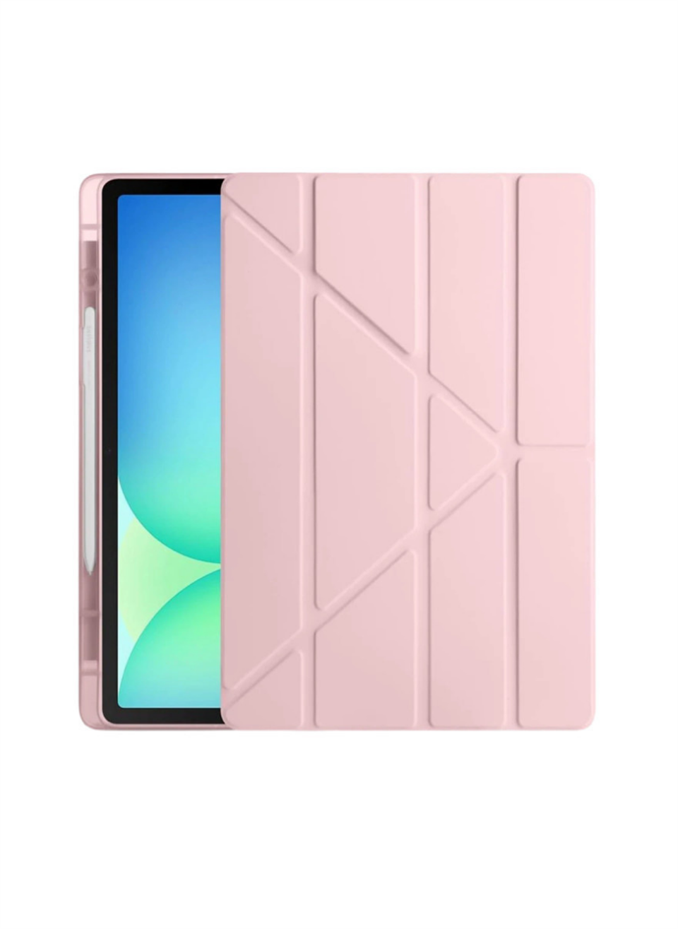 HopCase iPad Pro 11 (2024) Kılıf Kalemlikli Hugo Tablet Kılıfı - Rose Gold