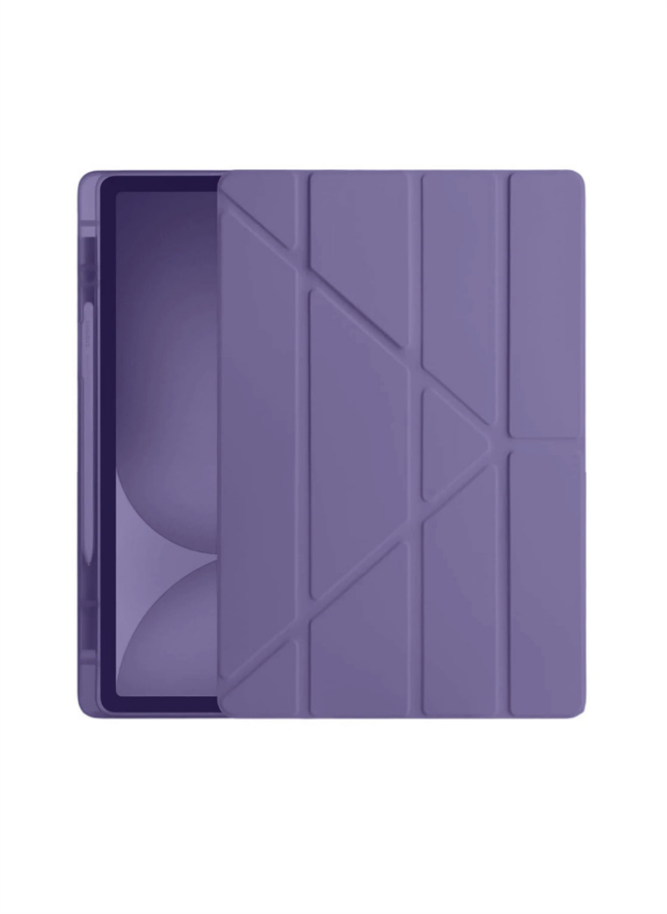 HopCase iPad Pro 11 (2024) Kılıf Kalemlikli Hugo Tablet Kılıfı -Mor