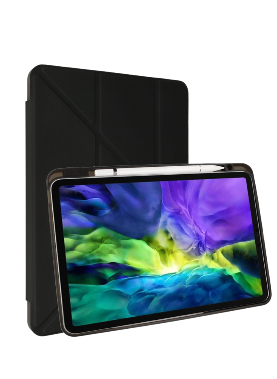 Sound iPad 2022 10.9 (10.nesil) Kılıf Kalemlikli Mars Tablet Kılıfı - Siyah