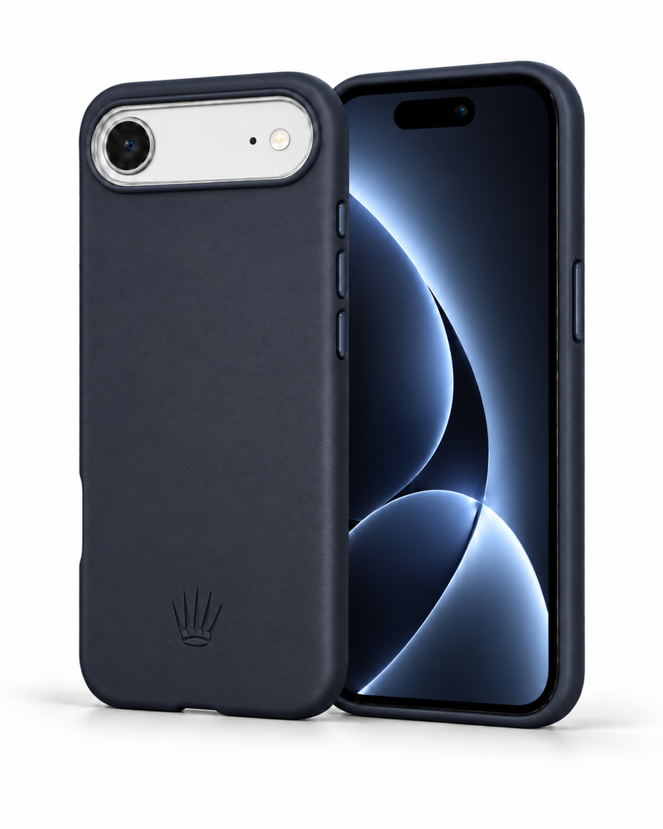 Bexocase Iphone 17 Air Lacivert Manyetik Özellikli Deri Kılıf 