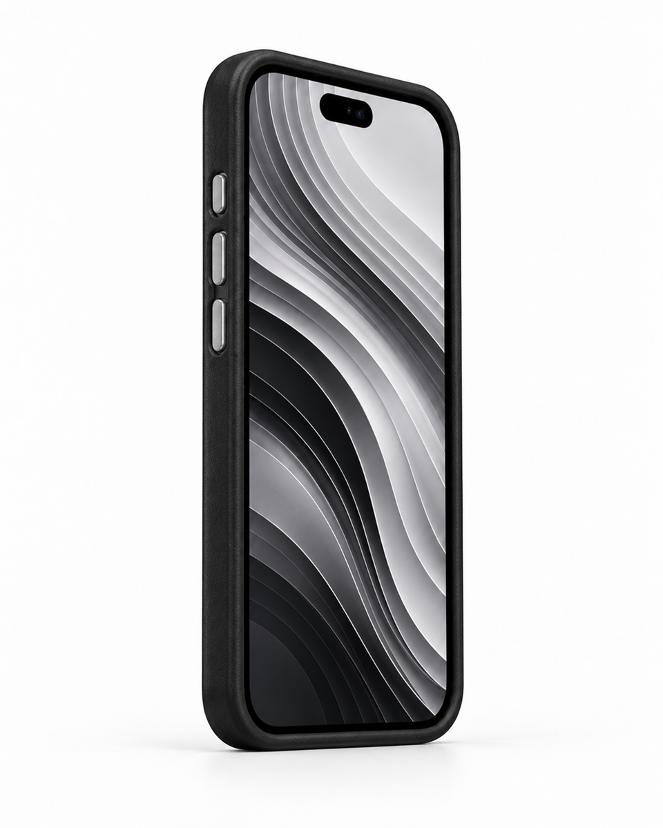 Bexocase Iphone 17 Siyah Manyetik Özellikli Deri Kılıf 