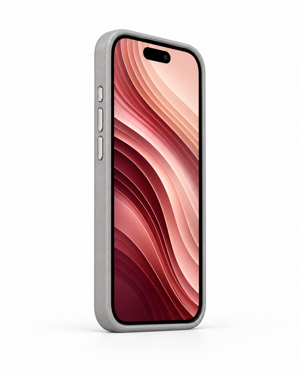 Bexocase Iphone 17 Gri Manyetik Özellikli Deri Kılıf 