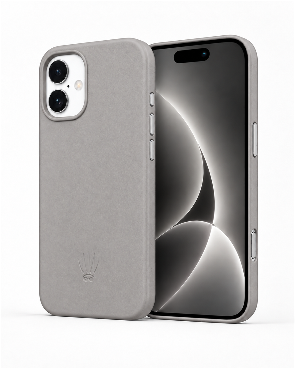 Bexocase Iphone 17 Gri Manyetik Özellikli Deri Kılıf 