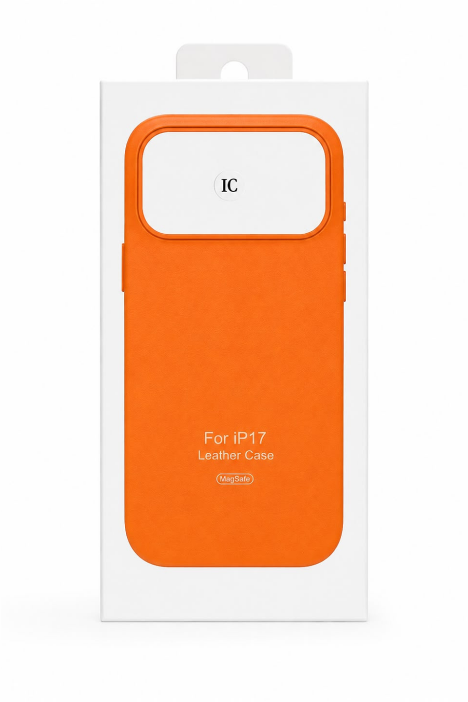 Bexocase Iphone 17 Turuncu Manyetik Özellikli Deri Kılıf 