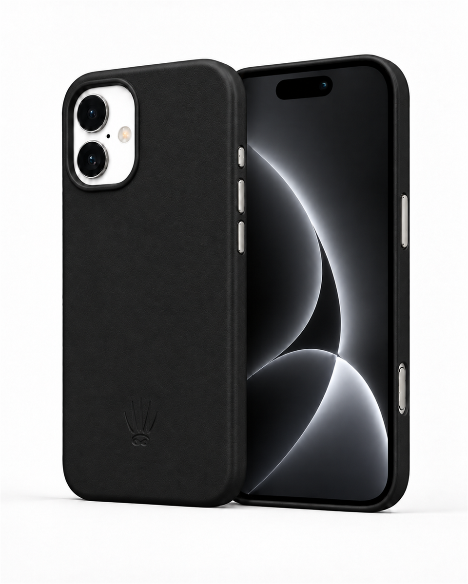 Bexocase Iphone 17 Siyah Manyetik Özellikli Deri Kılıf 