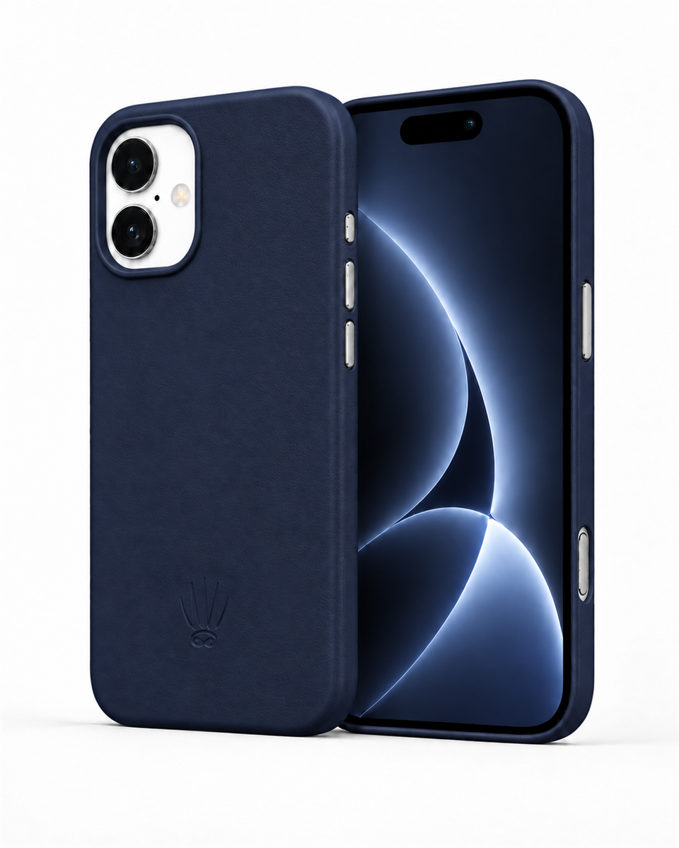Bexocase Iphone 17 Lacivert Manyetik Özellikli Deri Kılıf 
