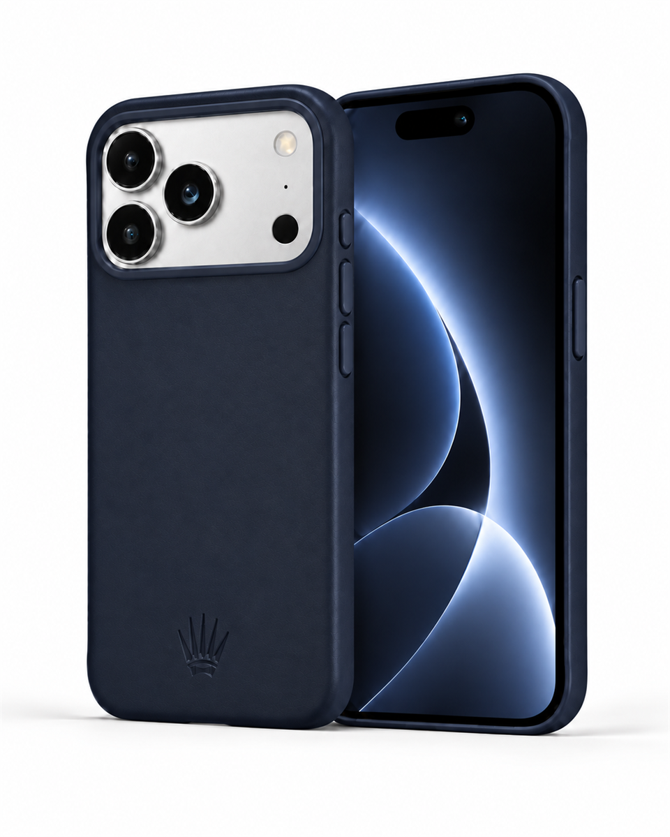 Bexocase Iphone 17 Pro Lacivert Manyetik Özellikli Deri Kılıf 