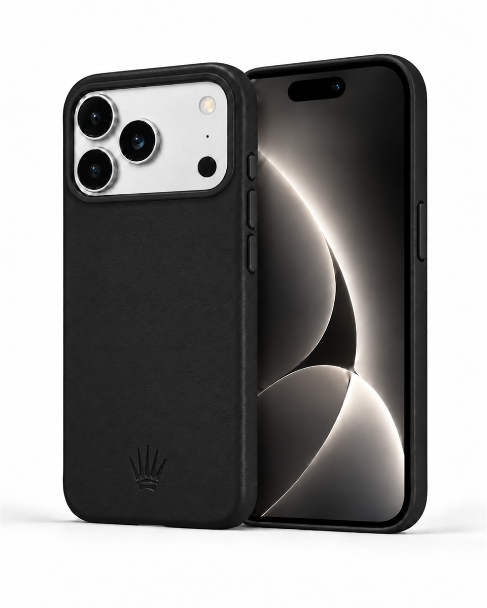 Bexocase Iphone 17 Pro Max Siyah Manyetik Özellikli Deri Kılıf 