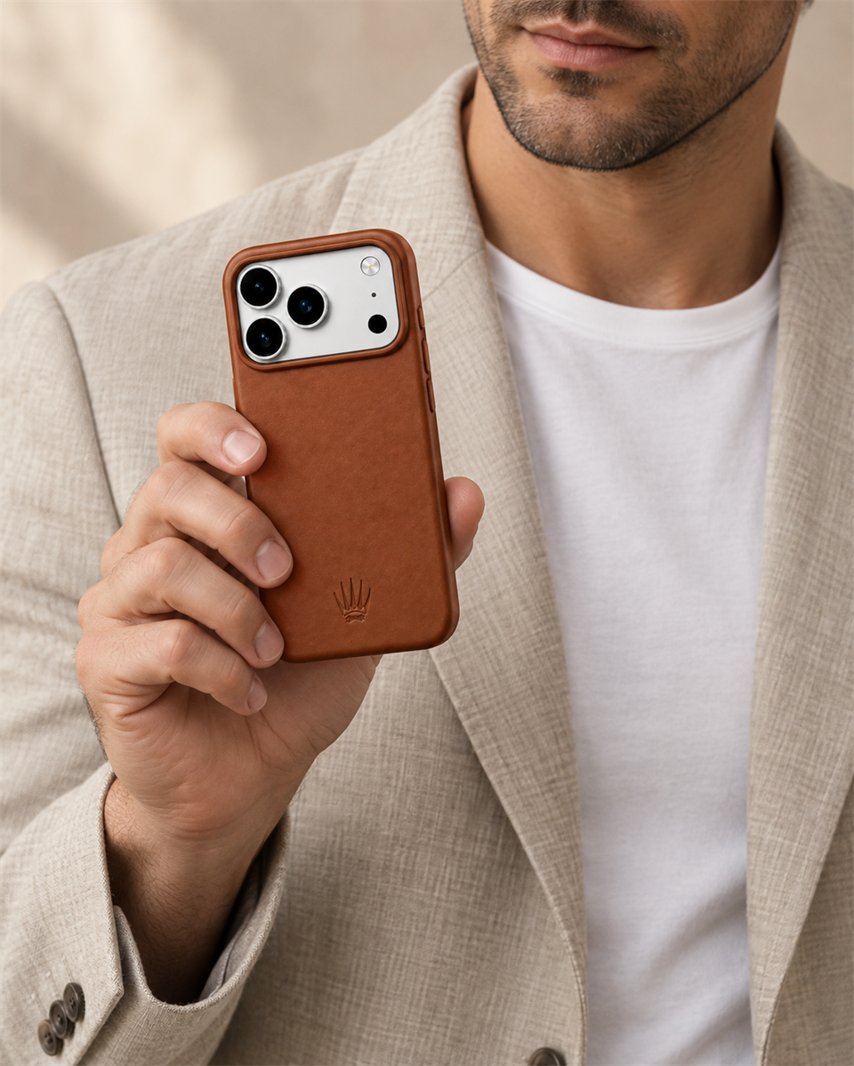 Bexocase Iphone 18 Pro Max Kiremit Manyetik Özellikli Deri Kılıf 