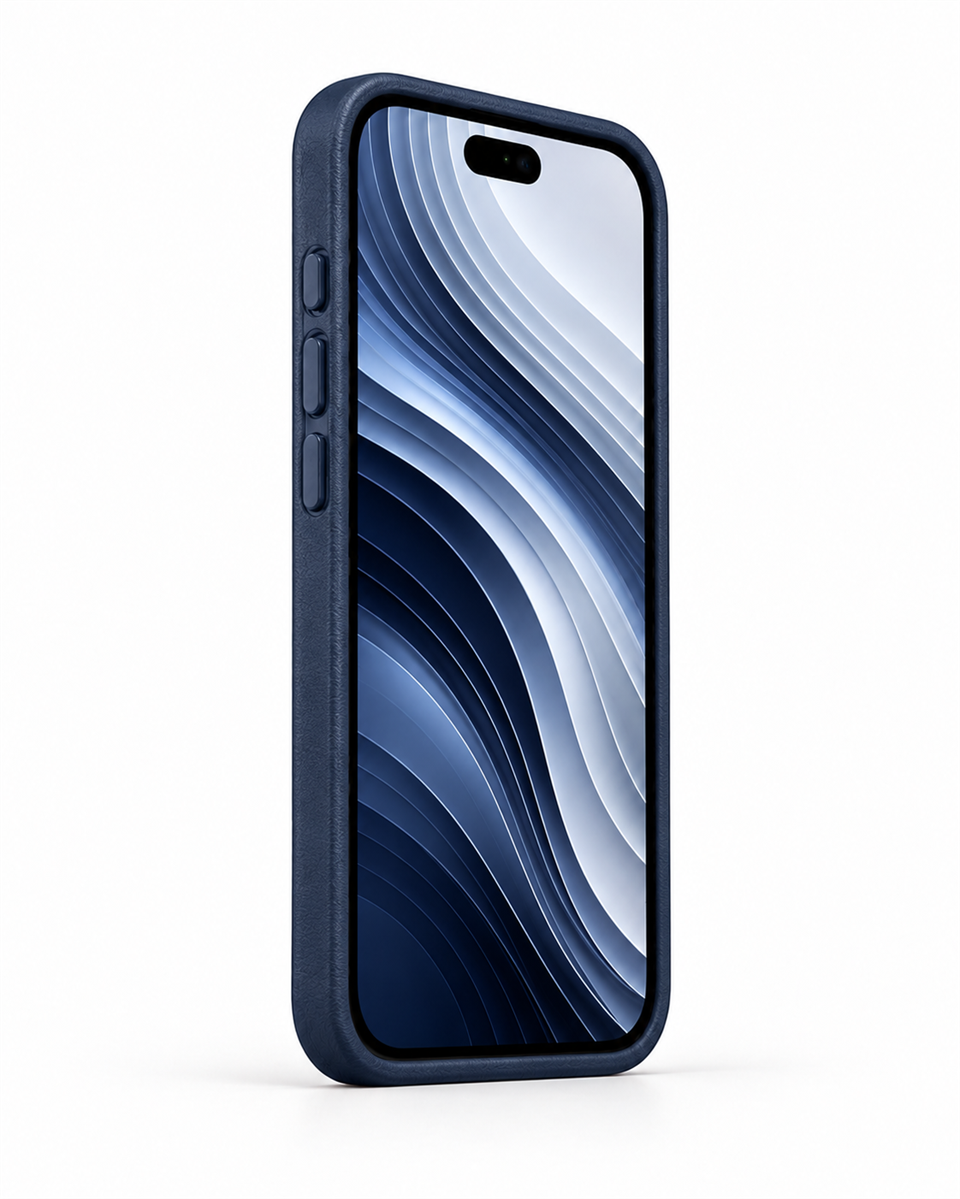 Bexocase Iphone 18 Pro Lacivert Manyetik Özellikli Deri Kılıf 