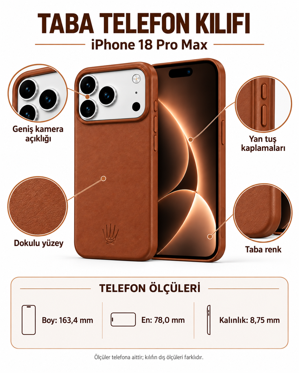 Bexocase Iphone 18 Pro Kiremit Manyetik Özellikli Deri Kılıf 