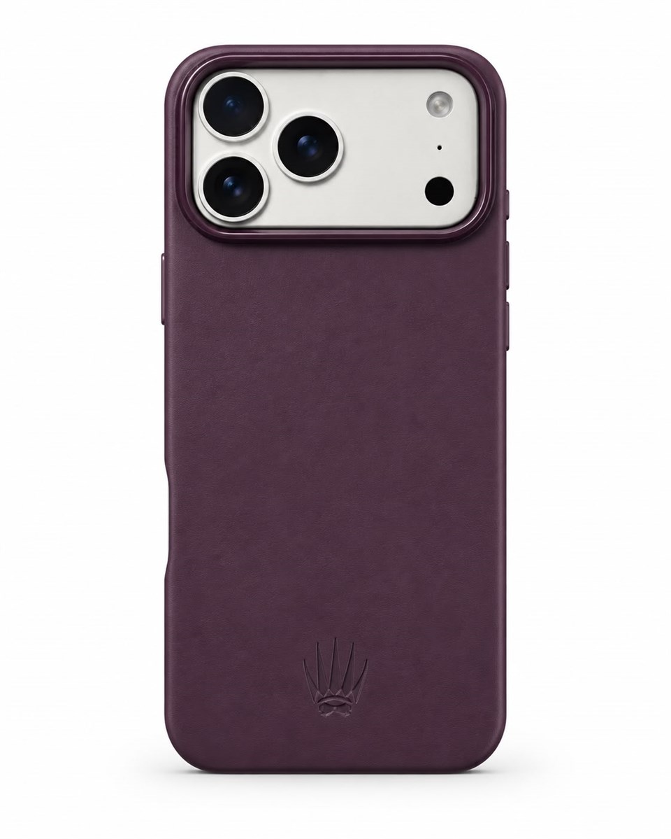 Bexocase Iphone 18 Pro Mor Manyetik Özellikli Deri Kılıf 