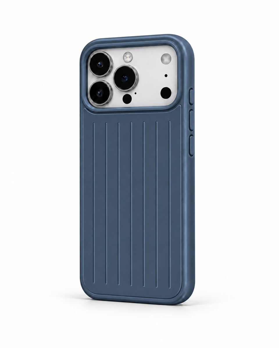 Biocase Iphone 17 Pro Max Lacivert Manyetik Özellikli Deri Kılıf 