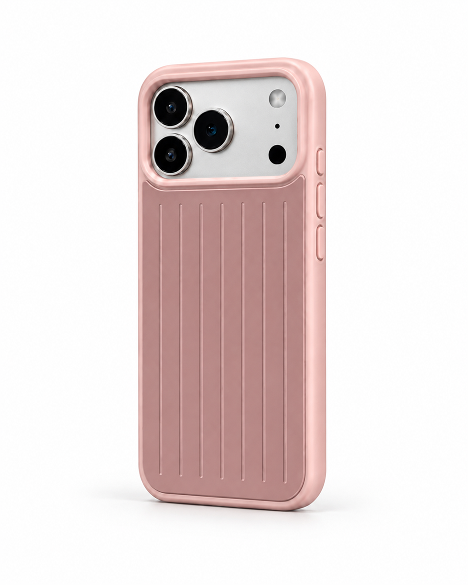 Biocase Iphone 17 Pro Max Pembe Manyetik Özellikli Deri Kılıf 