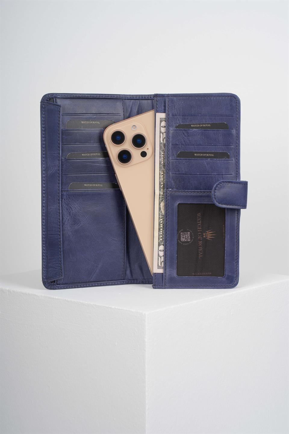 BELT NAVY BLUE PHONE WALLET
