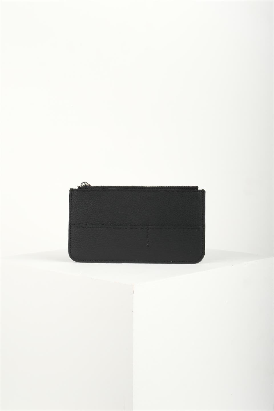 DIONİS SİYAH HAKİKİ DERİ TELEFON CÜZDANI VE KARTLIK