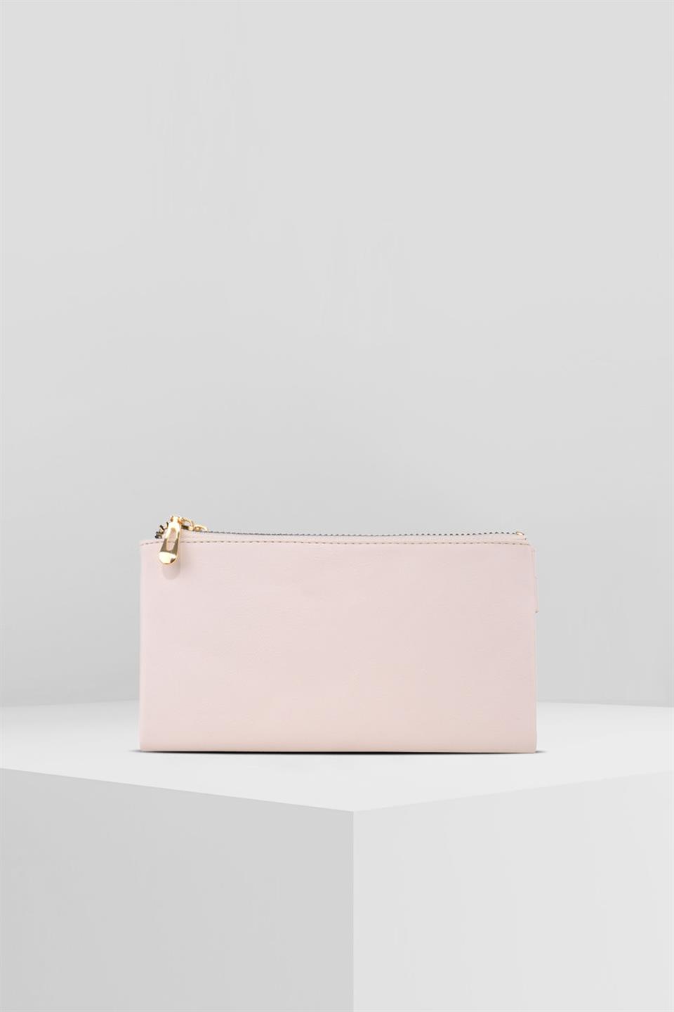 DUAL POCKET KREM TELEFON CÜZDANI