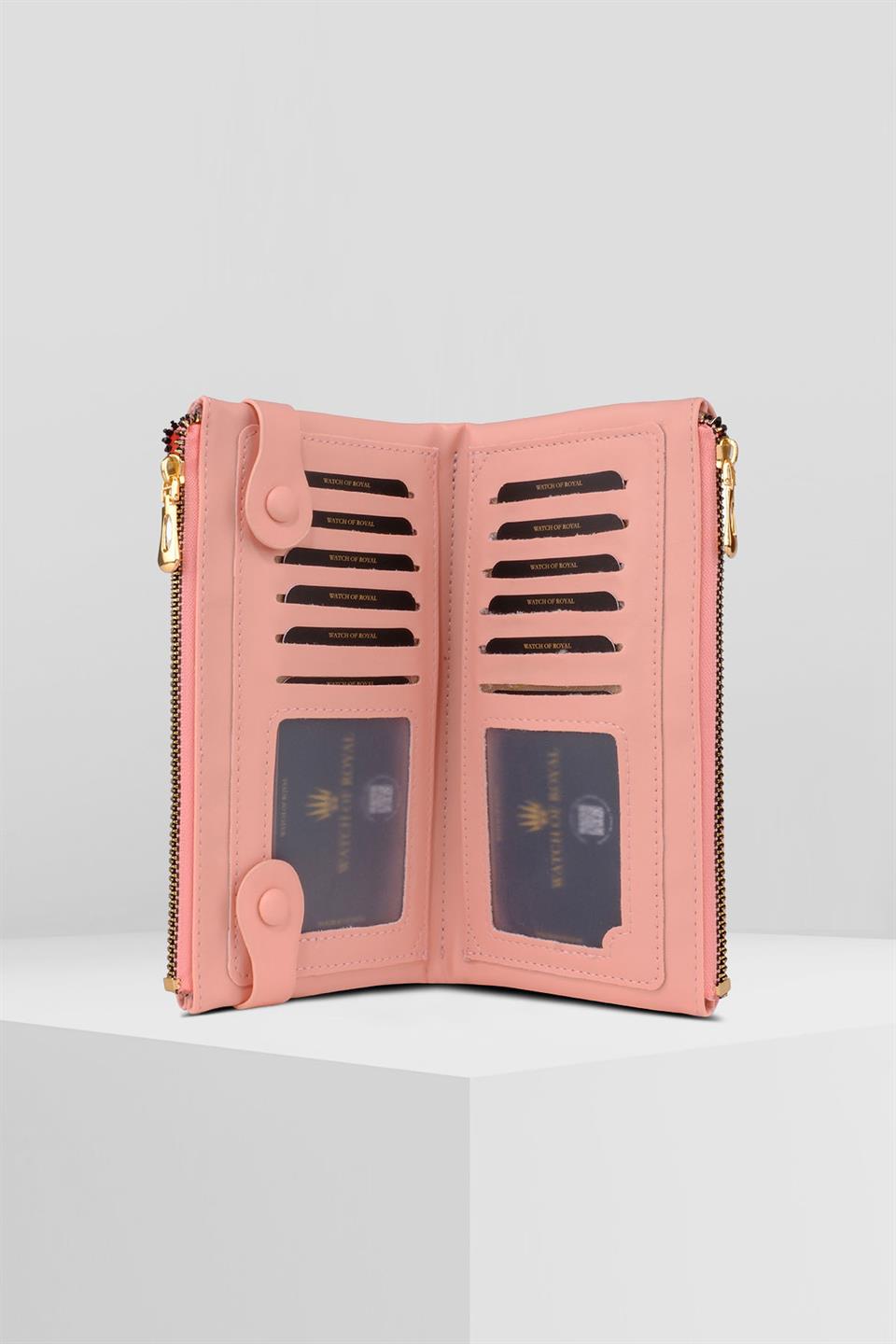 DUAL POCKET PEMBE TELEFON CÜZDANI