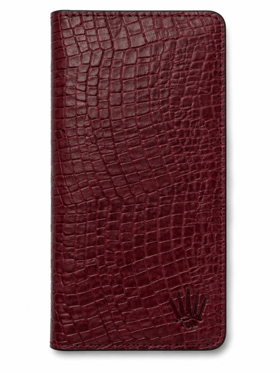 Hakiki Deri Cüzdan Petek Bordo Çift Bölme Telefon Cüzdanı 7 Kart Bölmesi Portföy Elegant