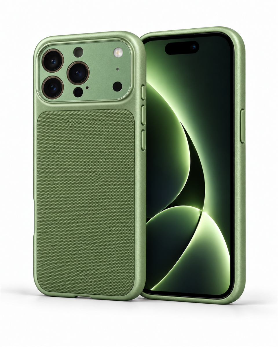 Gridcase Iphone 16Pro Max Yeşil Manyetik Özellikli Deri Kılıf 