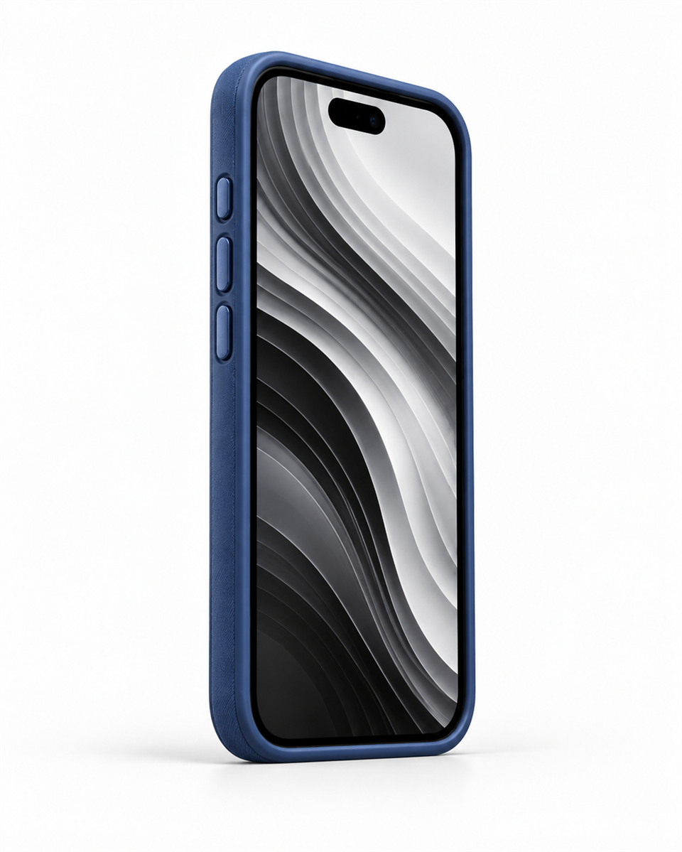 Gridcase Iphone 17pro Lacivert Manyetik Özellikli Deri Kılıf 