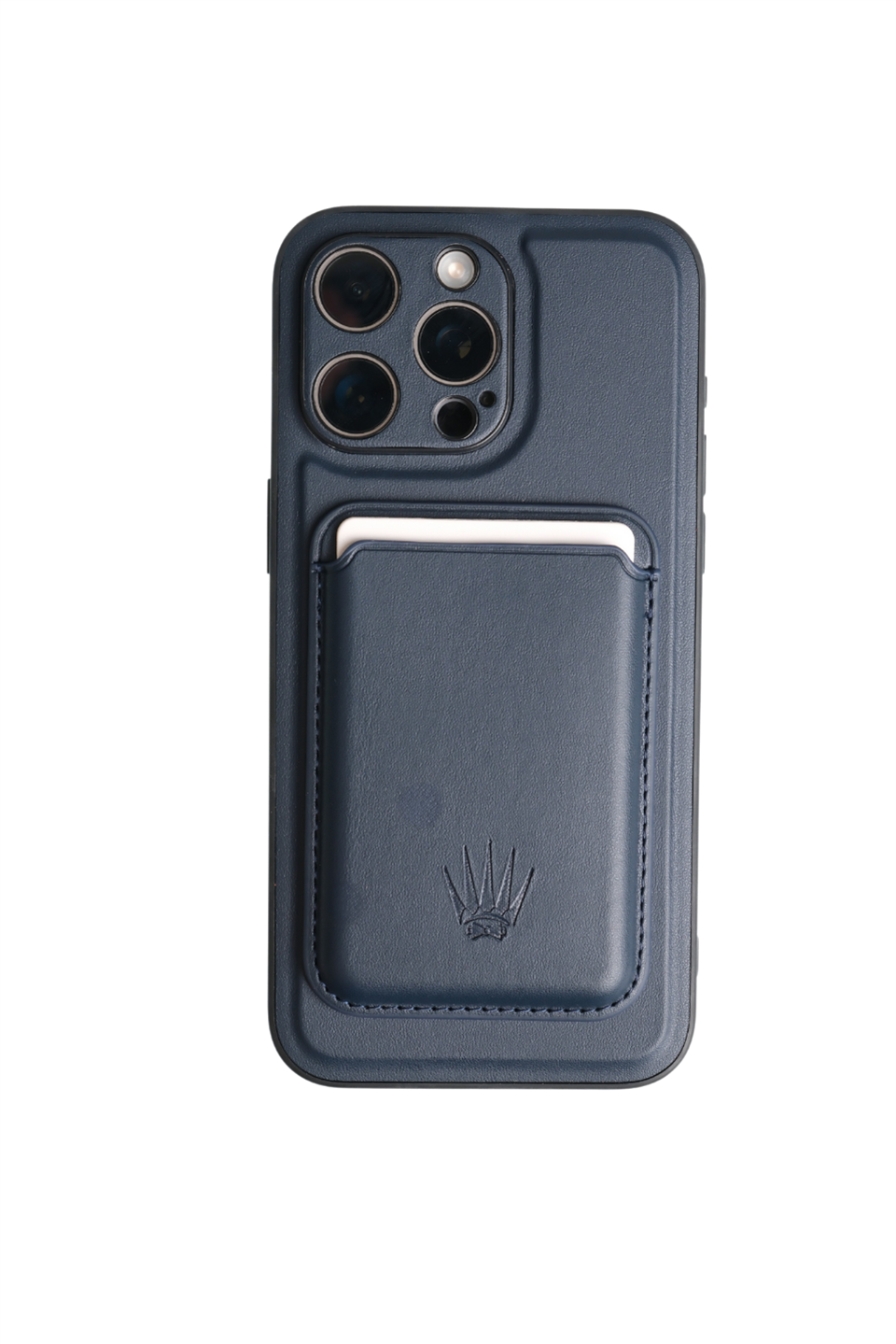 IPHONE 15 PRO MAX Lacivert Manyetik ÖZELLİKLİ DERİ TELEFON KILIFI & KARTLIK