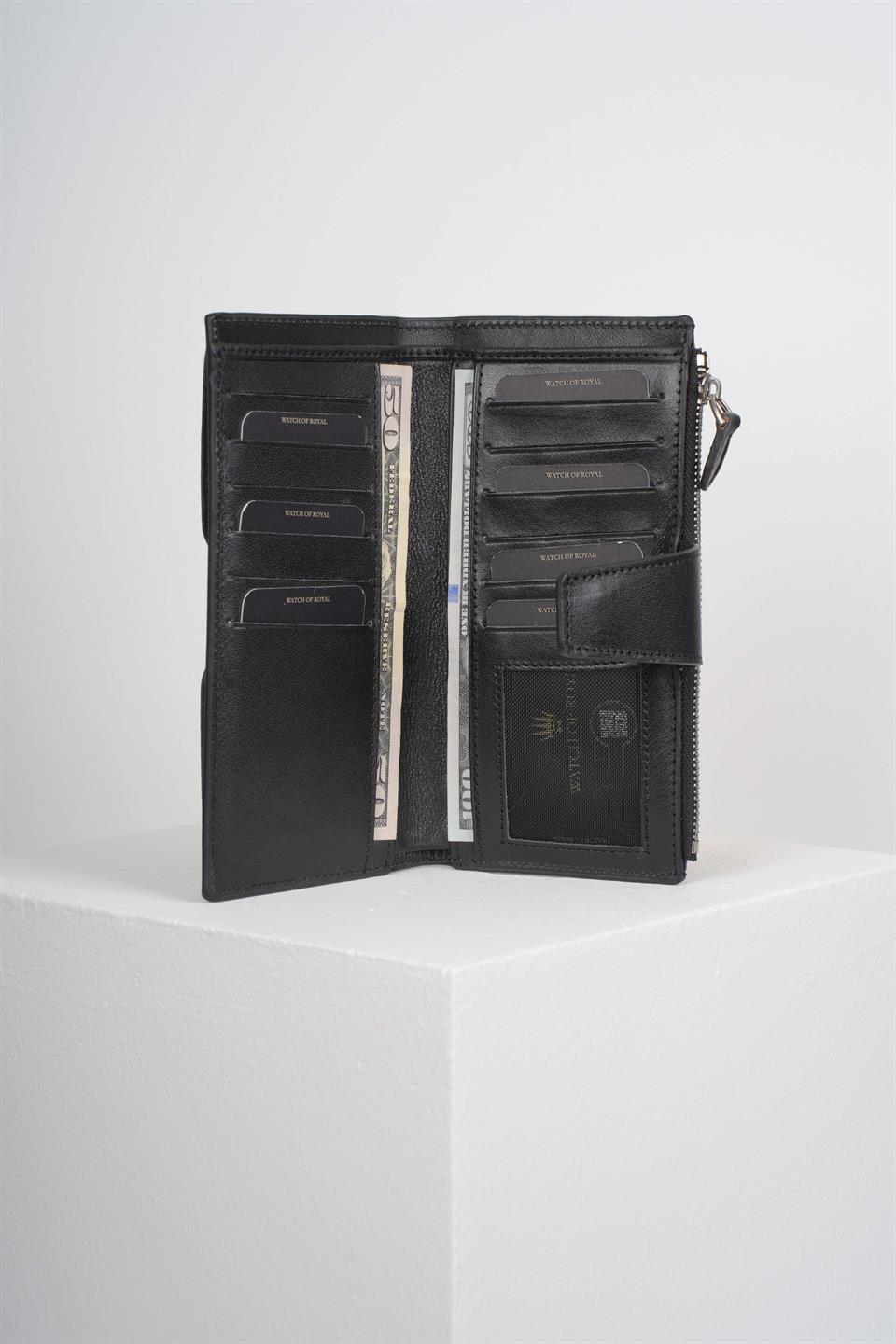 LUCAS FLOTER BLACK ÇİFT TELEFON CÜZDANI