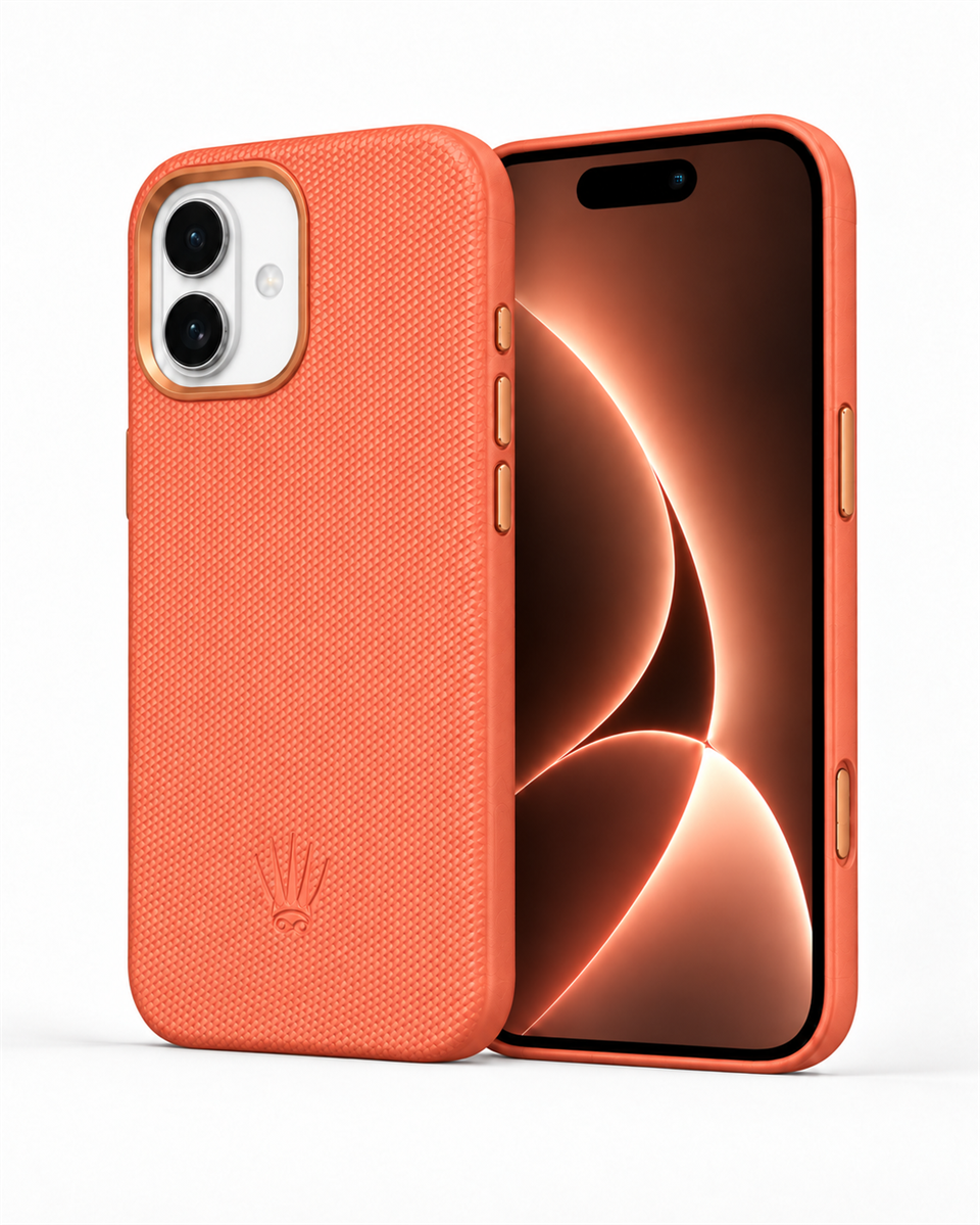 Liora Iphone 17 Turuncu Manyetik Özellikli Deri Kılıf 
