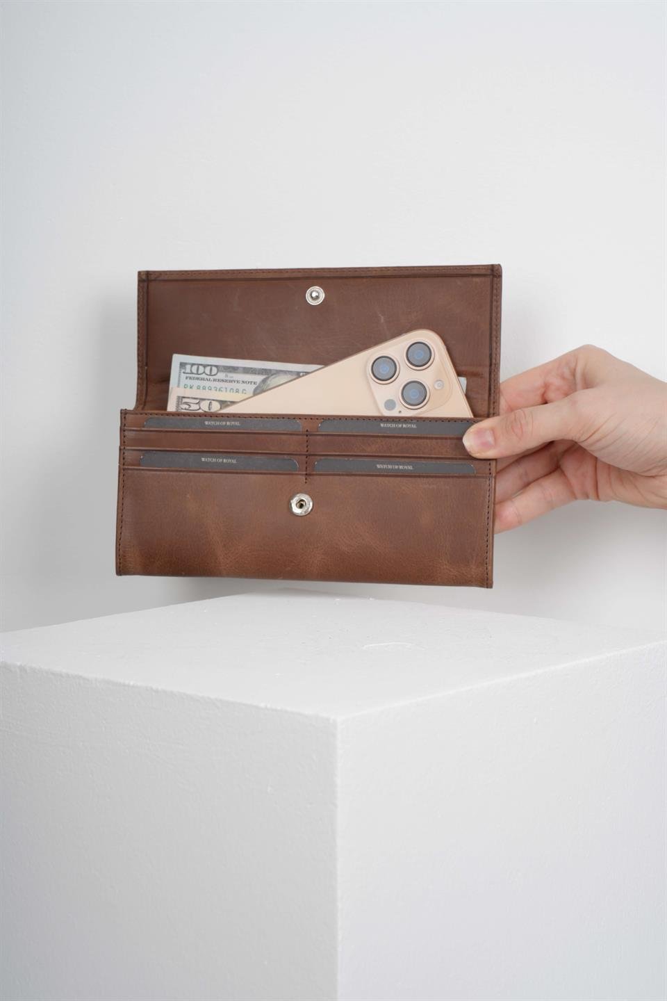 LUKE KAHVE GENUINE LEATHER PHONE WALLET
