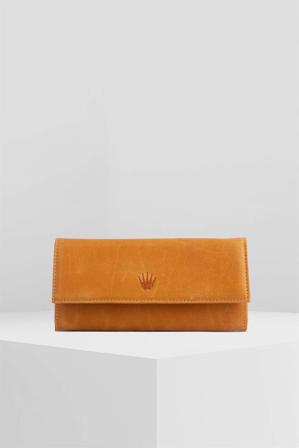 LUKE CRAZY YELLOW GENUINE LEATHER PHONE WALLET