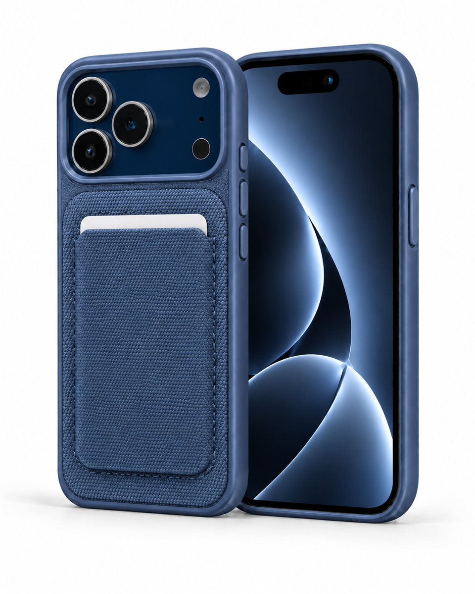MagWalletCase Iphone 17 Pro Max Lacivert Manyetik Özellikli Deri Kılıf 