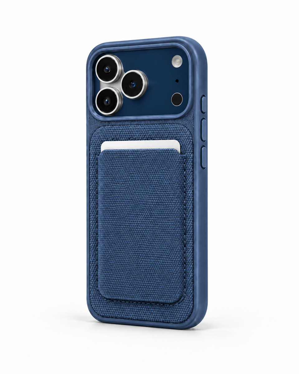 MagWalletCase Iphone 17 Pro Max Lacivert Manyetik Özellikli Deri Kılıf 