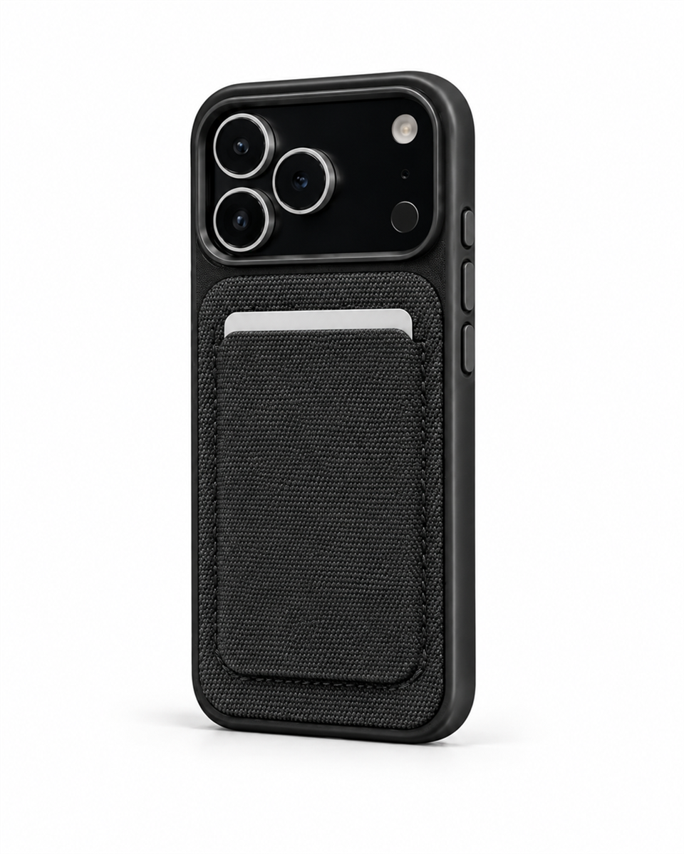 MagWalletCase Iphone 17 Pro Max Siyah Manyetik Özellikli Deri Kılıf 