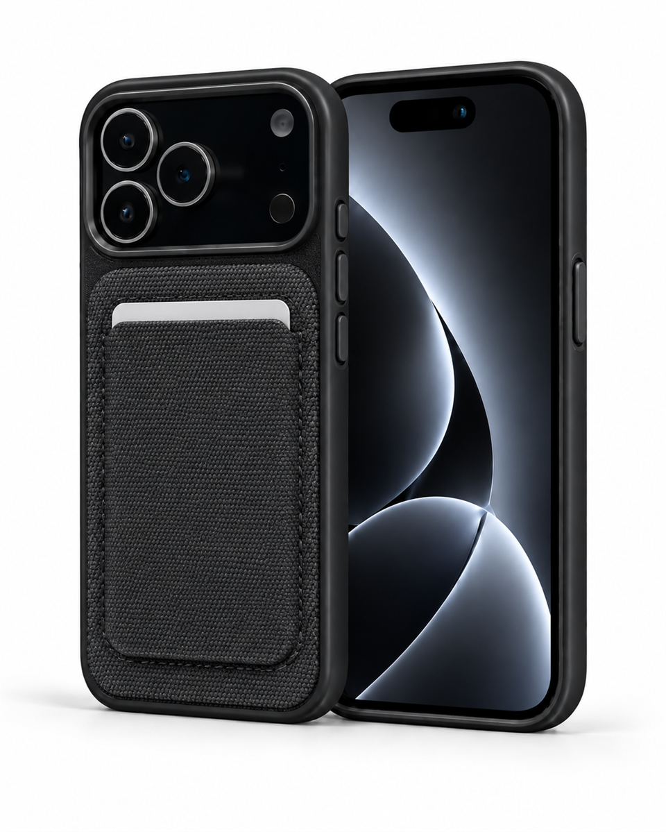 MagWalletCase Iphone 17 Pro Max Siyah Manyetik Özellikli Deri Kılıf 