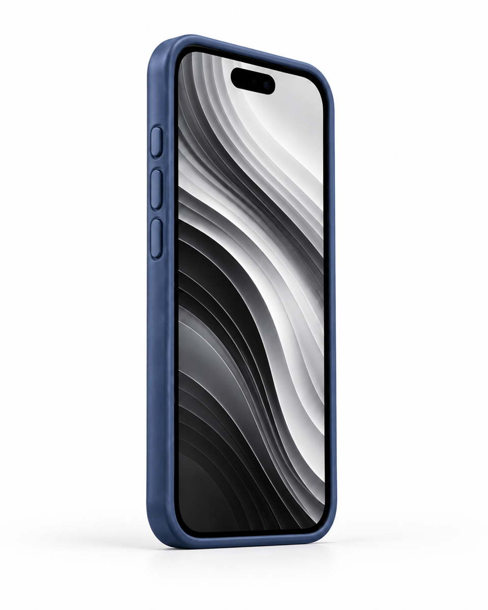 MagWalletCase Iphone 17 Pro Max Lacivert Manyetik Özellikli Deri Kılıf 