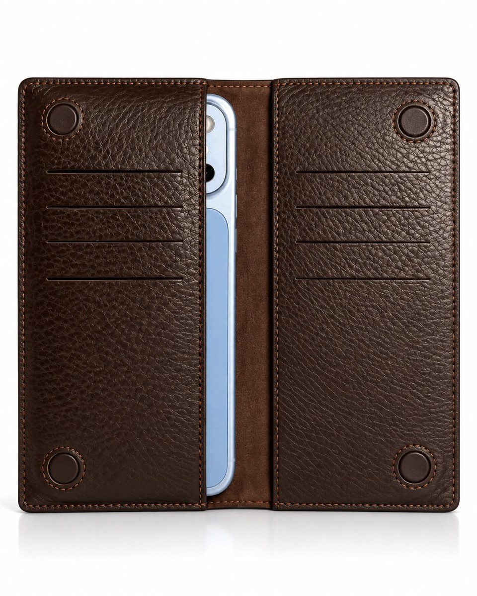 MAGNETIC KAHVERENGİ TELEFON CÜZDANI