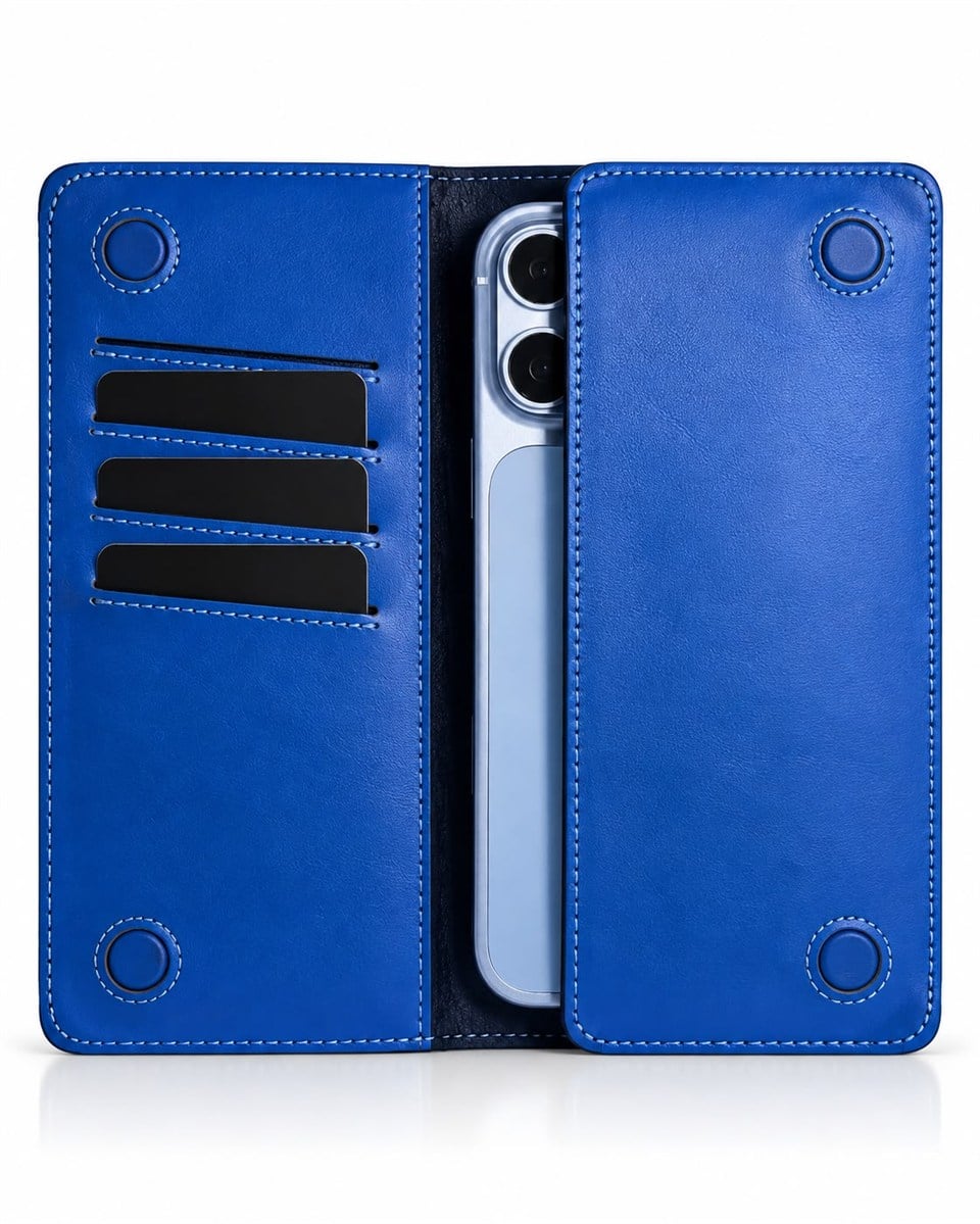 MAGNETIC BLUE TELEFON CÜZDANI