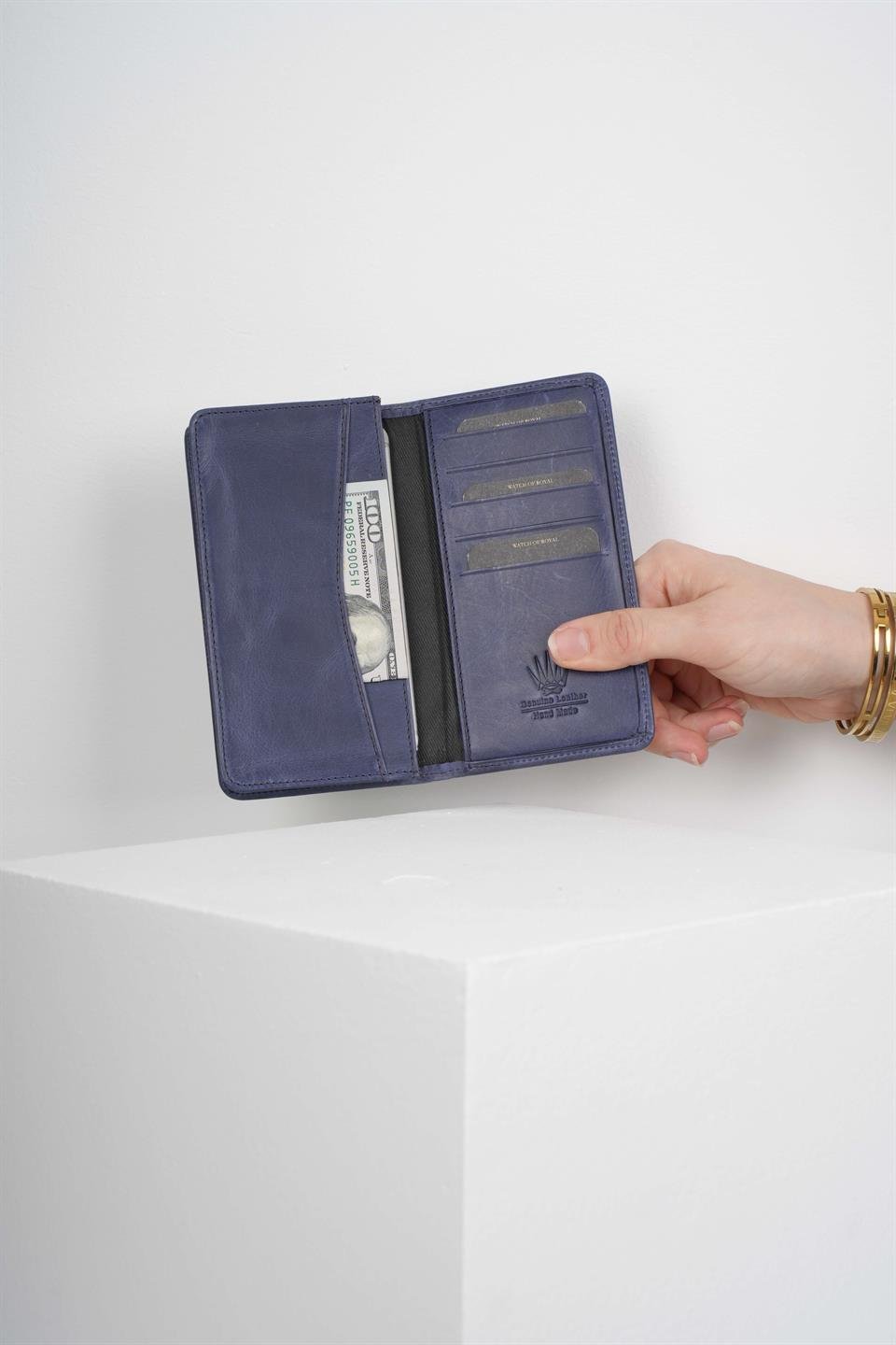 MINI ELEGANT NAVY BLUE PHONE WALLET