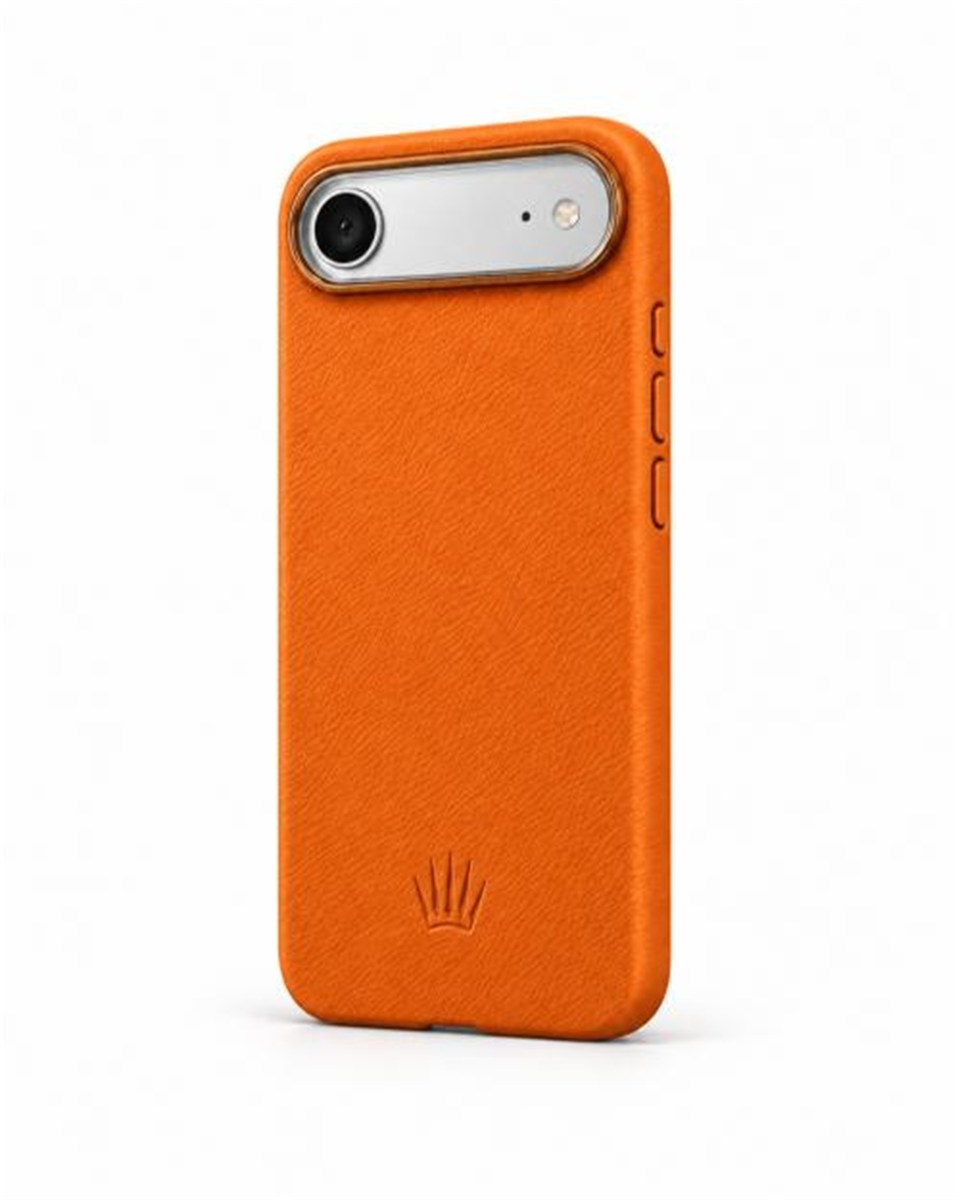 MonoCase Iphone 17 Air Turuncu Magsafe Özellikli Deri Kılıf 