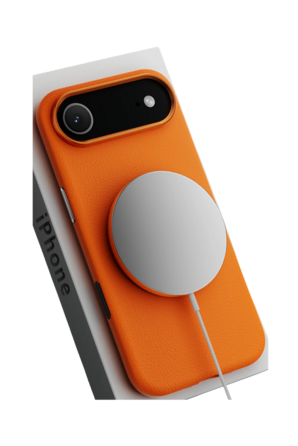 MonoCase Iphone 17 Air Turuncu Manyetik Özellikli Deri Kılıf 