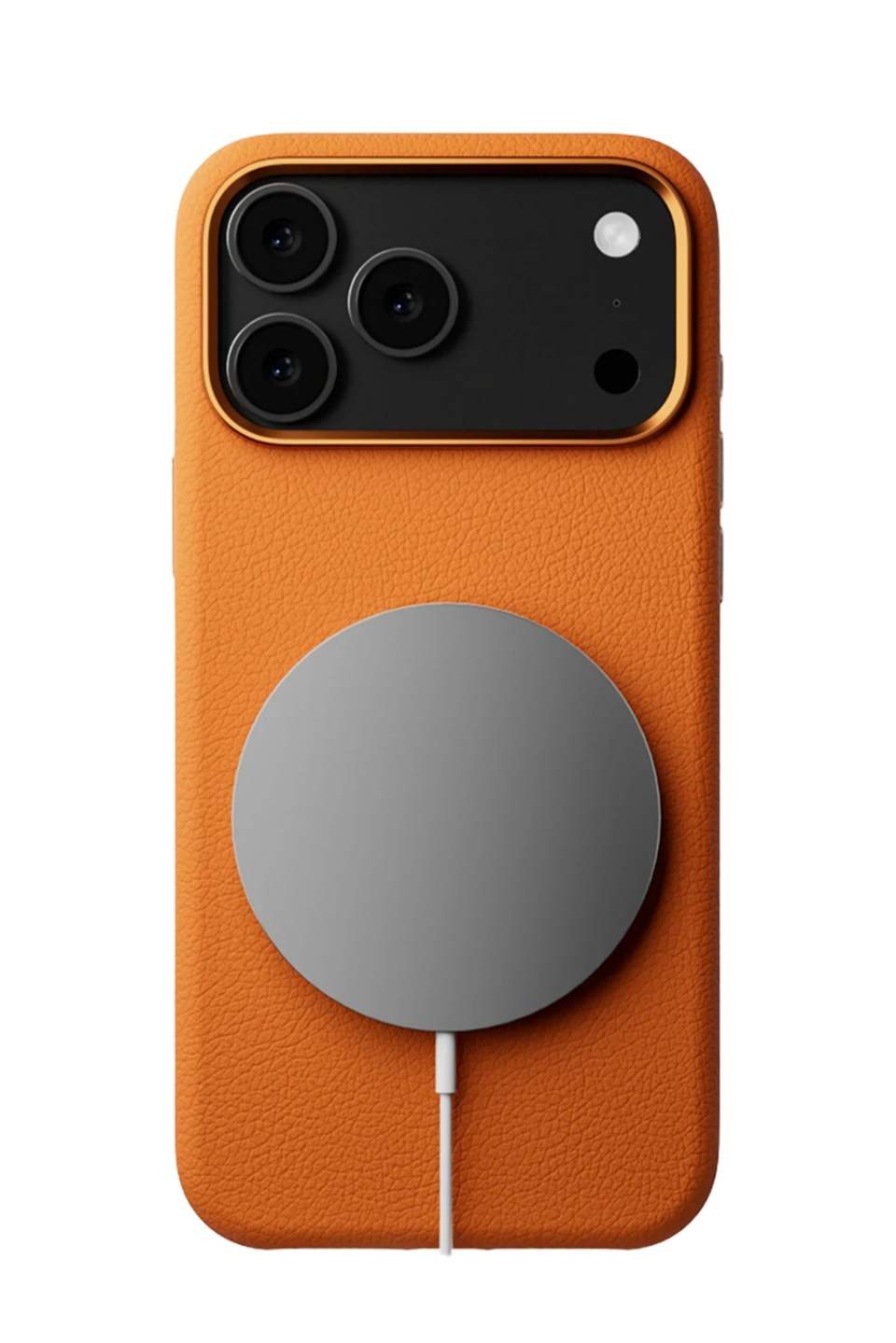 MonoCase Iphone 17 Pro Max Turuncu Manyetik Özellikli Deri Kılıf 