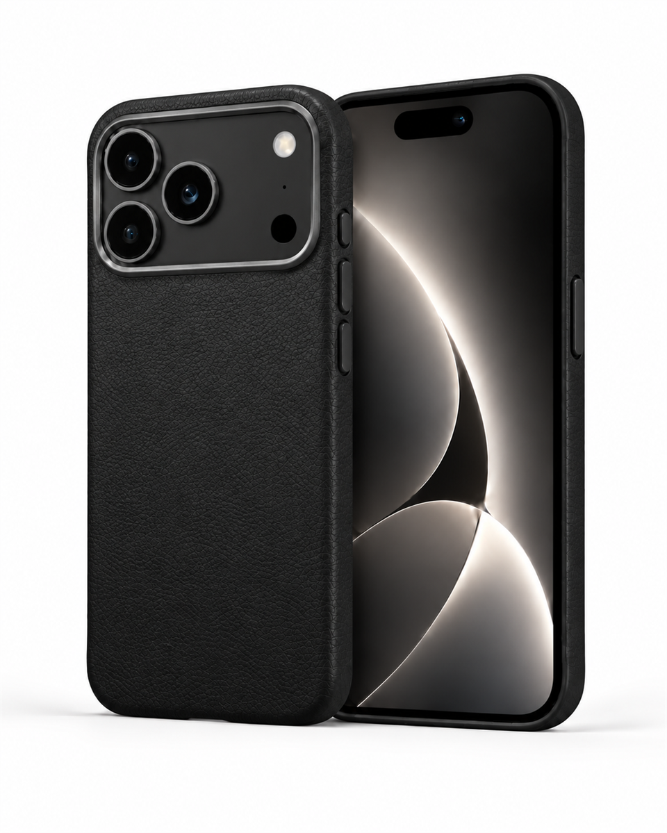MonoCase Iphone 17 Pro Siyah Manyetik Özellikli Deri Kılıf 