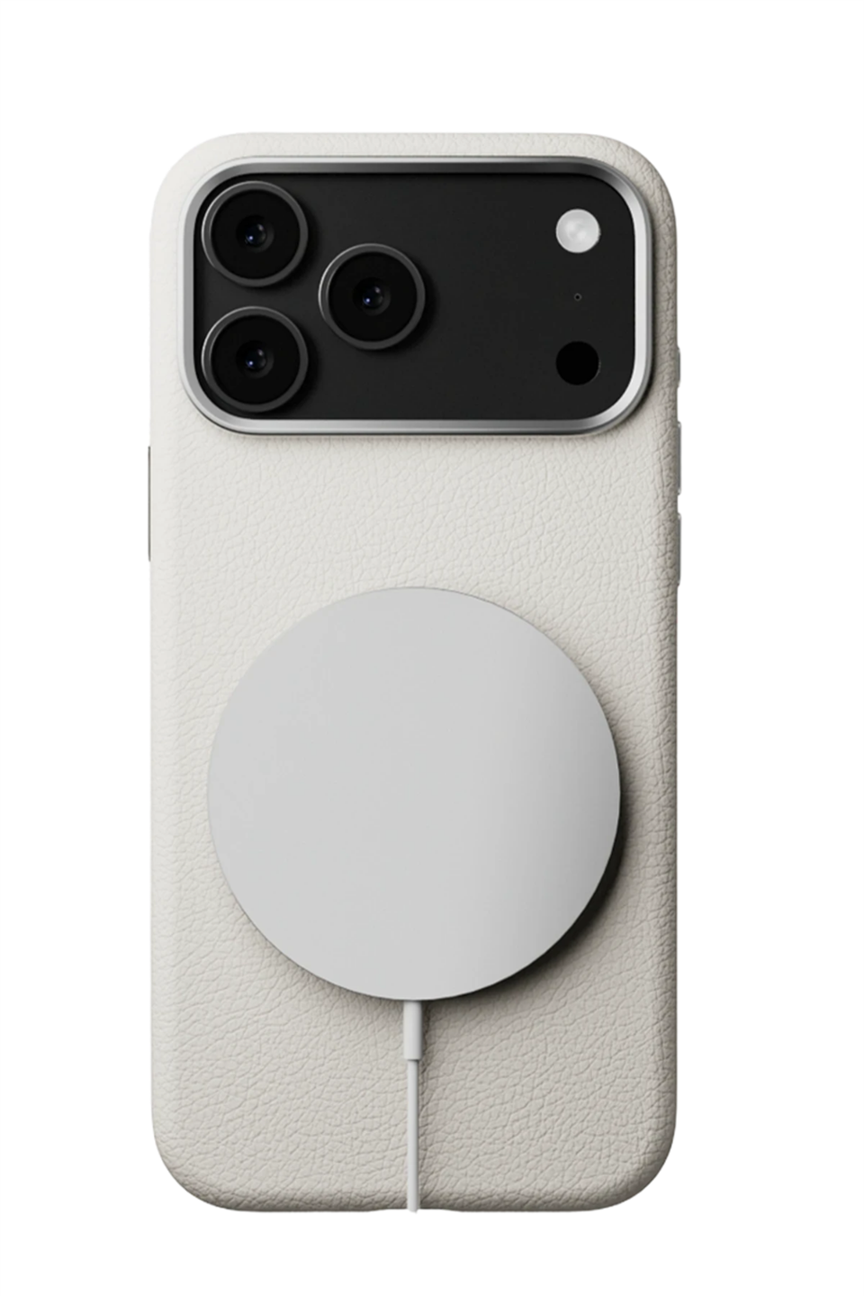 MonoCase Iphone 17 Pro Max Beyaz Manyetik Özellikli Deri Kılıf 