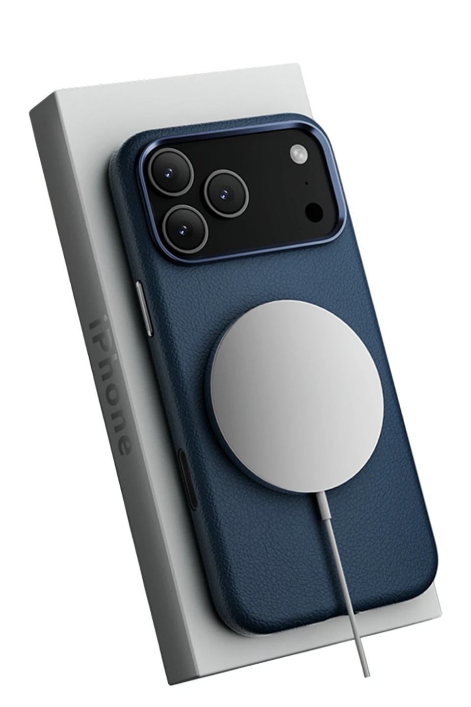 MonoCase Iphone 17 Pro Lacivert Manyetik Özellikli Deri Kılıf 